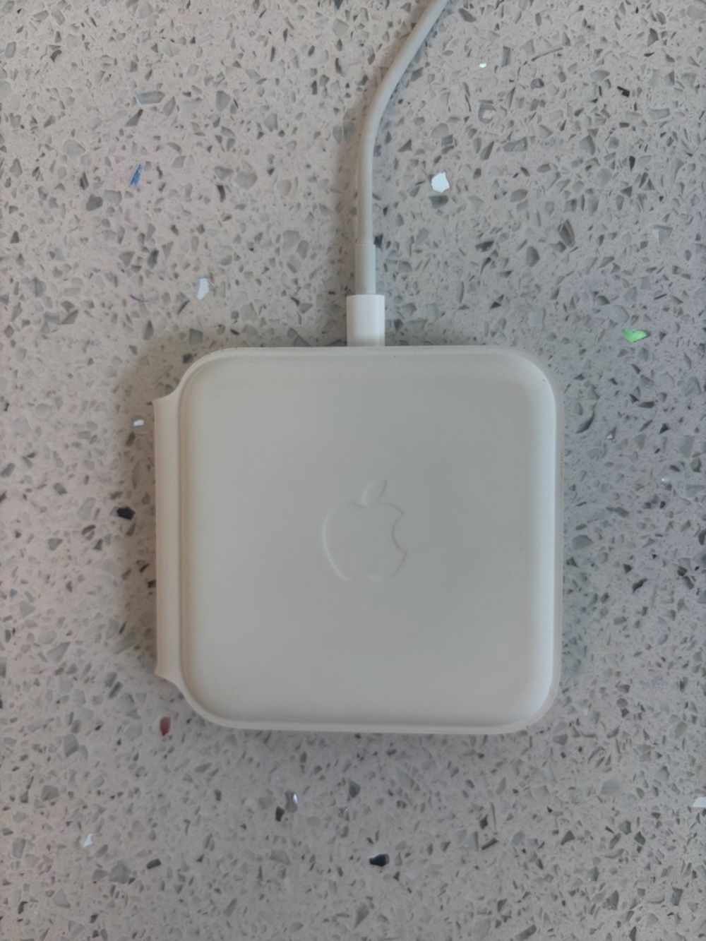 Apple White Square MagSafe Charger with Embossed Logo